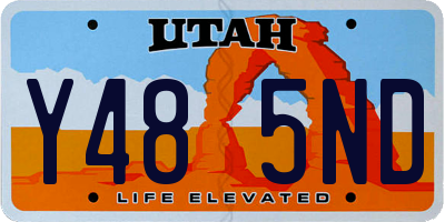 UT license plate Y485ND