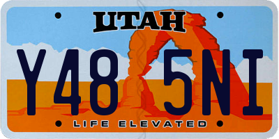 UT license plate Y485NI