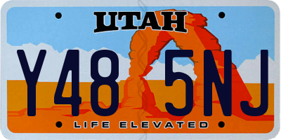 UT license plate Y485NJ
