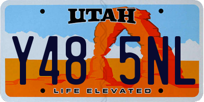 UT license plate Y485NL
