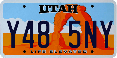 UT license plate Y485NY