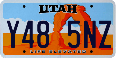 UT license plate Y485NZ