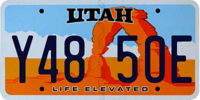 UT license plate Y485OE