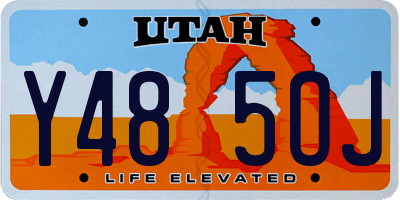 UT license plate Y485OJ