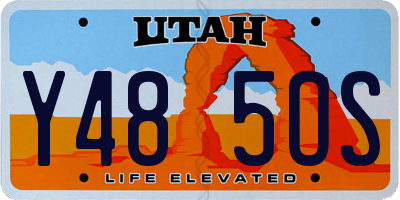 UT license plate Y485OS
