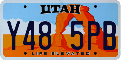 UT license plate Y485PB
