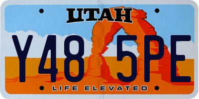 UT license plate Y485PE