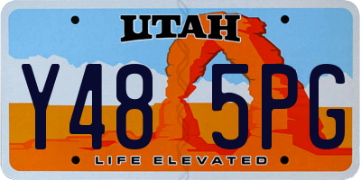UT license plate Y485PG