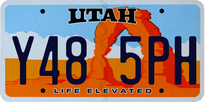 UT license plate Y485PH