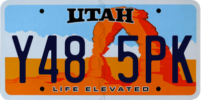 UT license plate Y485PK