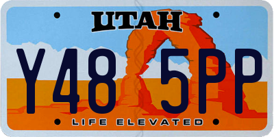 UT license plate Y485PP