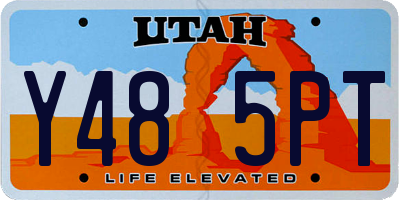 UT license plate Y485PT