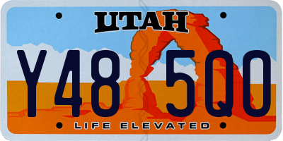 UT license plate Y485QO