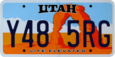 UT license plate Y485RG