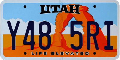 UT license plate Y485RI