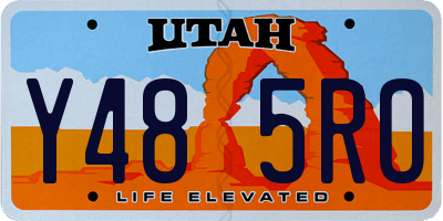 UT license plate Y485RO