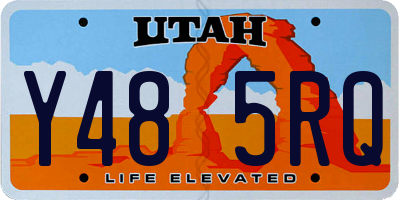 UT license plate Y485RQ