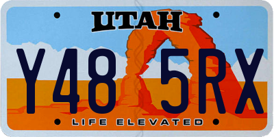 UT license plate Y485RX