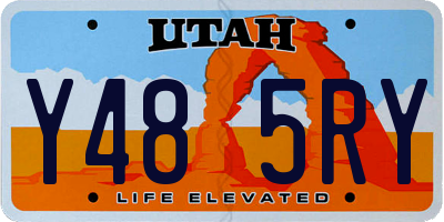 UT license plate Y485RY