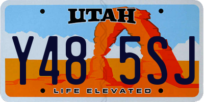 UT license plate Y485SJ