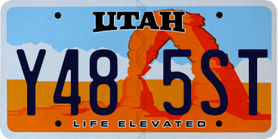 UT license plate Y485ST