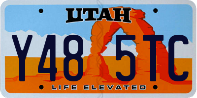 UT license plate Y485TC