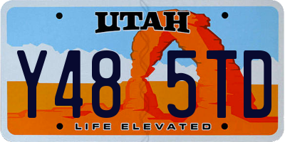 UT license plate Y485TD