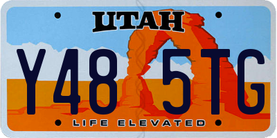 UT license plate Y485TG