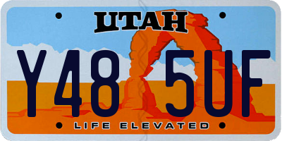 UT license plate Y485UF