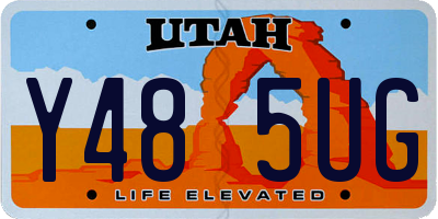 UT license plate Y485UG