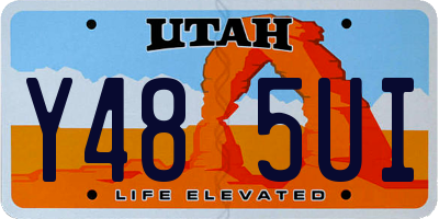 UT license plate Y485UI