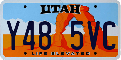 UT license plate Y485VC