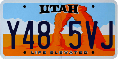 UT license plate Y485VJ