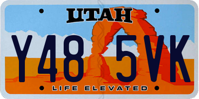 UT license plate Y485VK