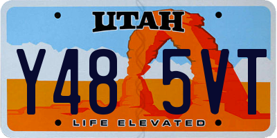 UT license plate Y485VT