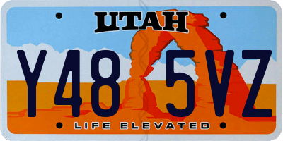 UT license plate Y485VZ