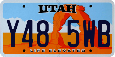 UT license plate Y485WB