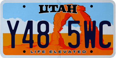UT license plate Y485WC