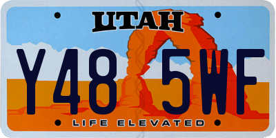UT license plate Y485WF