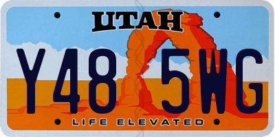 UT license plate Y485WG