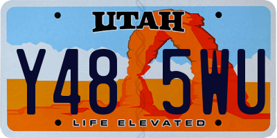 UT license plate Y485WU