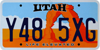 UT license plate Y485XG