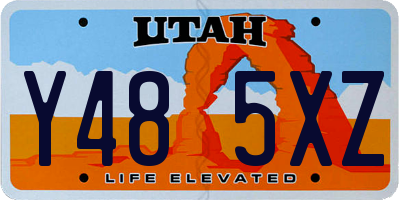 UT license plate Y485XZ