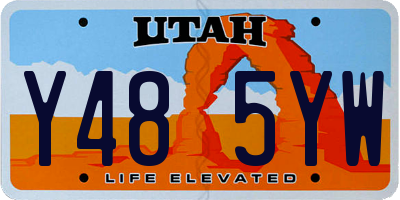 UT license plate Y485YW