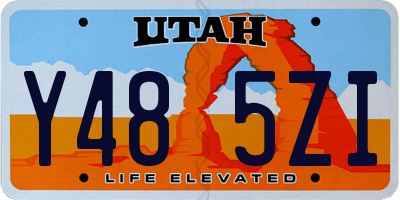 UT license plate Y485ZI