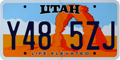 UT license plate Y485ZJ