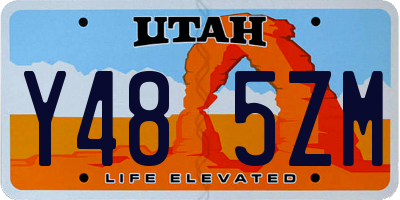 UT license plate Y485ZM
