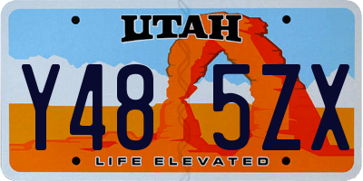 UT license plate Y485ZX