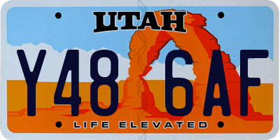 UT license plate Y486AF