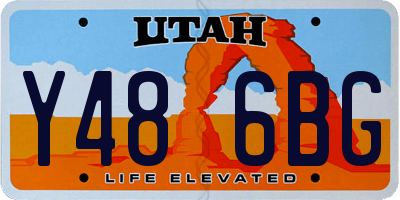 UT license plate Y486BG